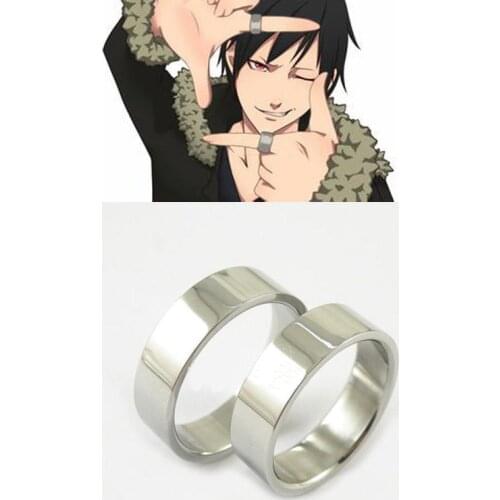 2pcs/set Rings Anime DuRaRaRa Orihara Izaya Titanium Steel Ring Cosplay Gifts