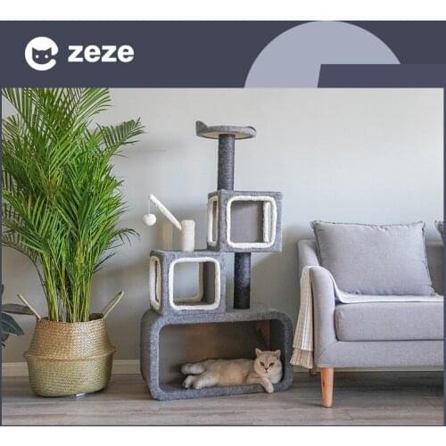 Cat climbing frame cat litter cat tree cat jumping platform cat scratching board grinder natural sisal large cat rack supplies