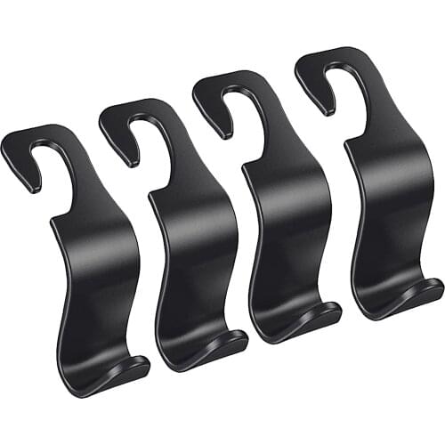 4PCS Car Headrest Back Seat Hook Universal Vehicle Seatback Organizer Hanger Handbag Purse Coat Shopping Bag Stuff Holder