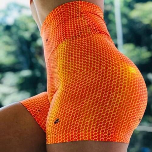 High Waist Seamless Leggings Yoga Shorts Push Up Leggins Sport Ladies Printed Hip Stretch Underpants Running Fitness Yoga Shorts