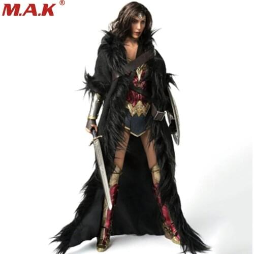 1/6 Scale the Gal Gadot Black Cloak and Belt Models for 12 Inches Bodies