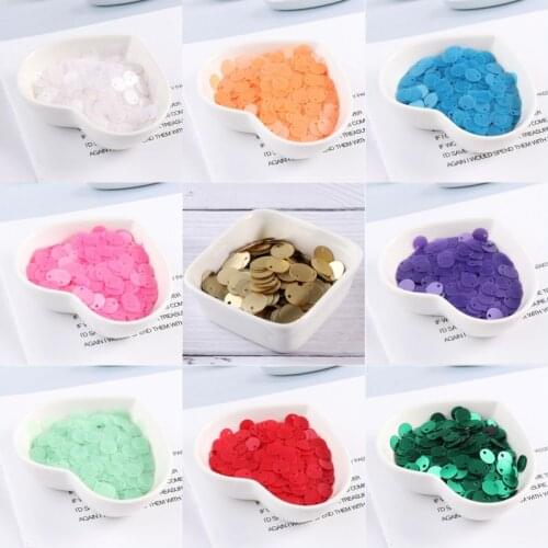 6mm 8mm 10mm Matt Sequins For DIY Fabric PVC Dull Polish Sequin Paillettes Lentejuelas Sewing Accessories With 1 Side Hole