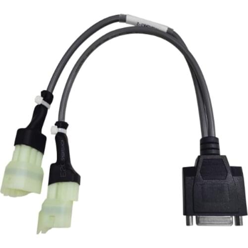 Motorcycle OBD2 Connector 2IN1 4Pin 6Pin For OBD Connector Moto OBD Extension cable For KAWASAKI