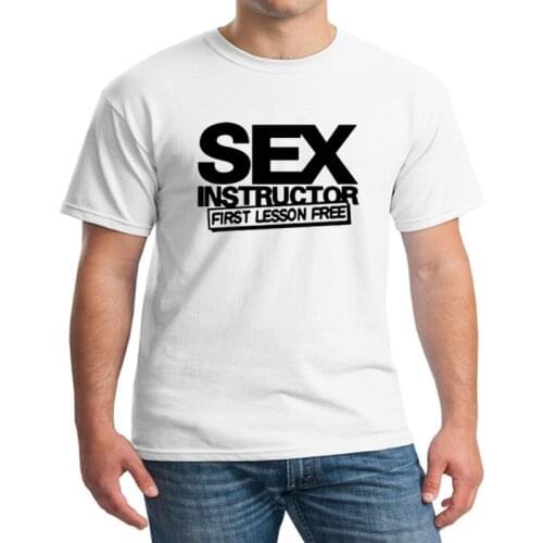 Sex Instructor Funny Creative Mens Men Harajuku T Shirt Novelty Short Sleeve O Neck Cotton Tees Tops Casual T-Shirt Plus Size
