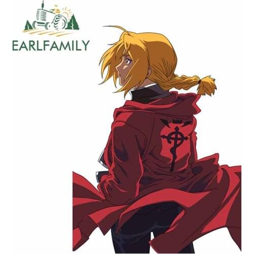 EARLFAMILY 13cm x 9.8cm for Edward Back Anime RV Car Stickers Motorcycle Occlusion Scratch Decal Windshield Cartoon VAN Graphics