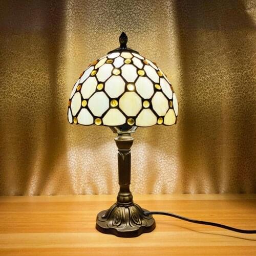 Tiffany Table lamp For Restaurant Bar Bedroom Living room Mediterranean Style Decoration Vintage Desk Lamp Bedside Night light