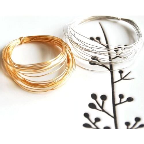 Wholesale 3 meter/lot 14k gold plated golden platinum thread wire cord accessories jewelry making craft findings DIY for women