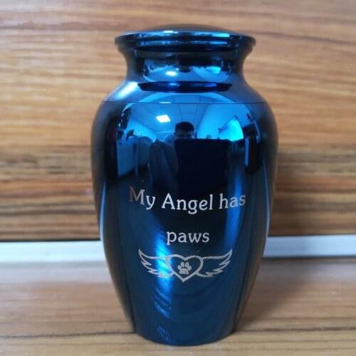 Stainless Steel Pet Memorial Urn for Dog Ashes,Engraved My Angel Has Paws Cremation Urn for Loss of Pets Keepsake Jewellery