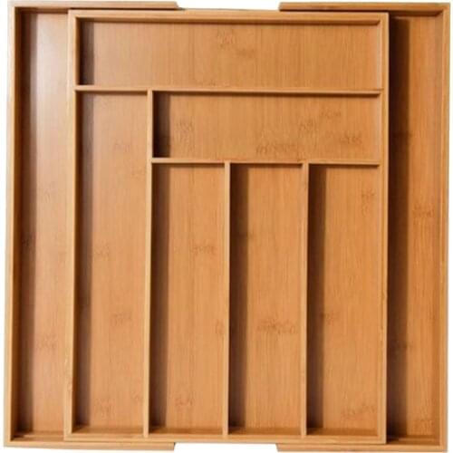 Adjustable Cutlery Organizer Drawer Tray Kitchen Compartments Orderly Placed