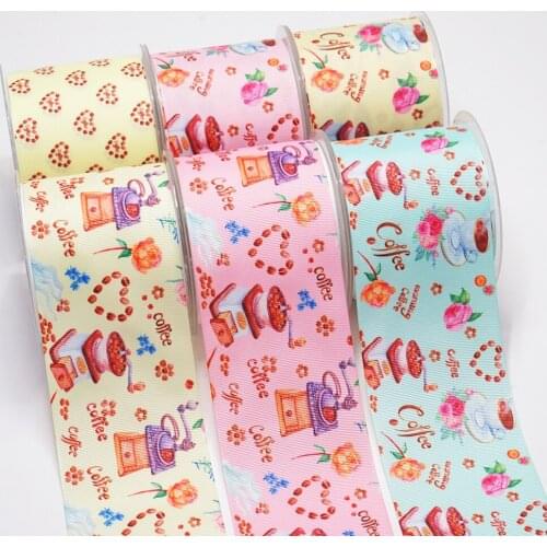 DIY Handmade Materials Printed Grosgrain Ribbon 50 Yard Per Size 54217