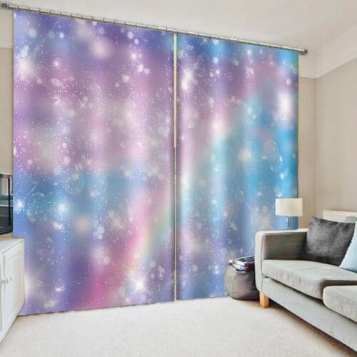 Dream stars curtains Luxury Blackout 3D Window Curtains For Living Room Bedroom personality curtains