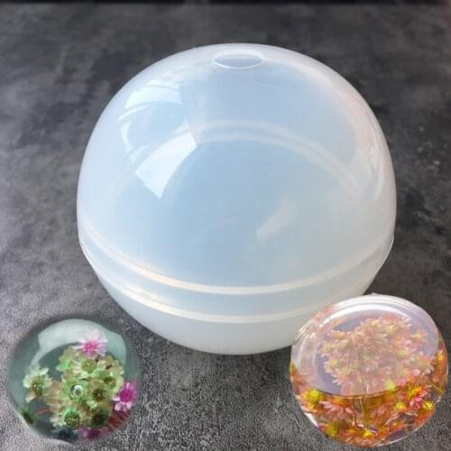 BALL Silicone Pendant DIY Molds Resin Jewelry Making Tools Mould Craft Accessory Sphere Shape