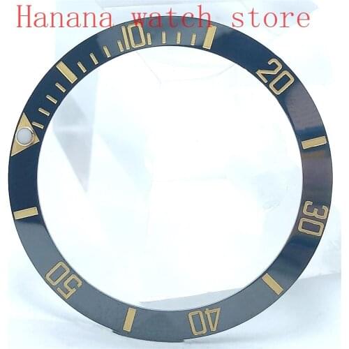 40mm blue ceramic watch bezel insert for 43mm mens dial replaceable accessory inner diameter 31.5mm
