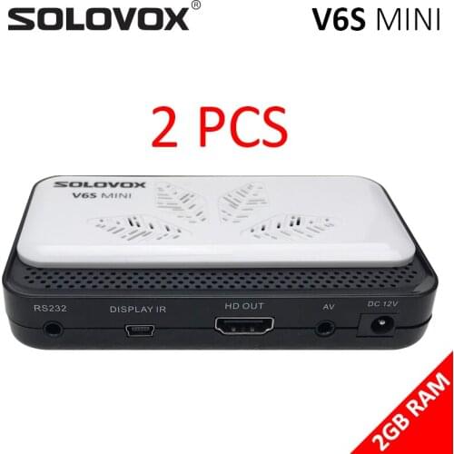SOLOVOX V6S Mini HD DVB S2 Satellite TV Receiver 2P Support M3U Xtream Stalkmac Decoder RJ45 USB WiFi PowerVU H.265 CAMD STB