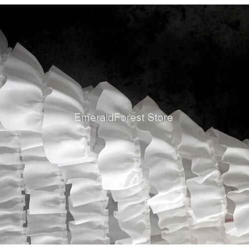 Texture wave designer fabric, garment pleated dress ruffled fabric