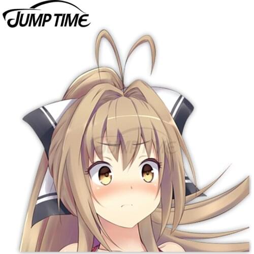 Jump Time Amagi Brilliant Park Sento Isuzu 59 Cute Anime Girl Peeker Vinyl Decal Window Waifu Car Stickers
