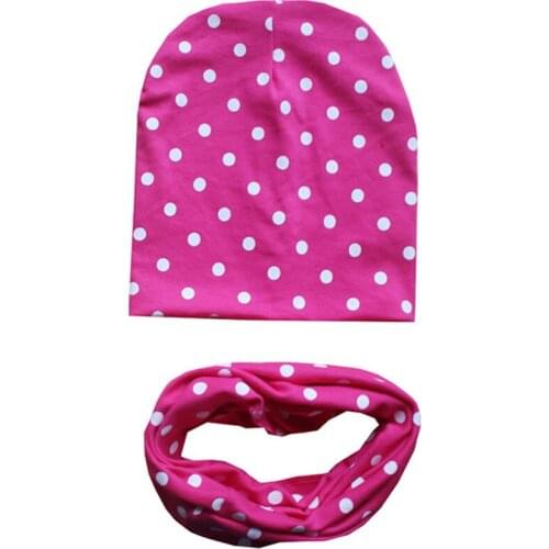 New Love Solid Style Crochet Children Hat Scarf Autumn Winter Girls Boys Caps Baby Kids Cotton Hat Scarf Set Child Cap Baby Caps