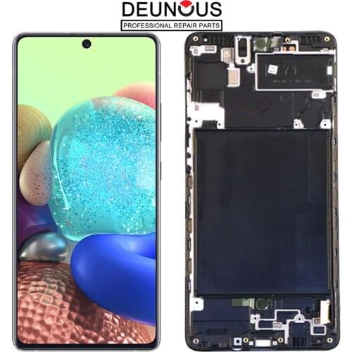100% Original AMOLED For Samsung Galaxy A71 LCD Touch Digitizer Sensor Glass Assembly For Samsung A71 Display A715 A715F A715FD