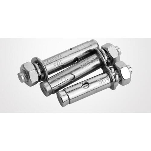 2pcs M10 stainless steel 304 expansion screw Lengthening the bolt air conditioning fixed explosion roving tube 100-150mm length