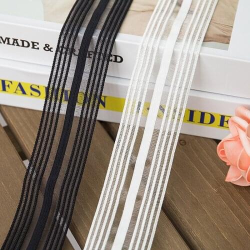 2020 elastic band for garments underwear DIY handmade crafts webbing strap black white needlework sewing accessories 5yards/lot
