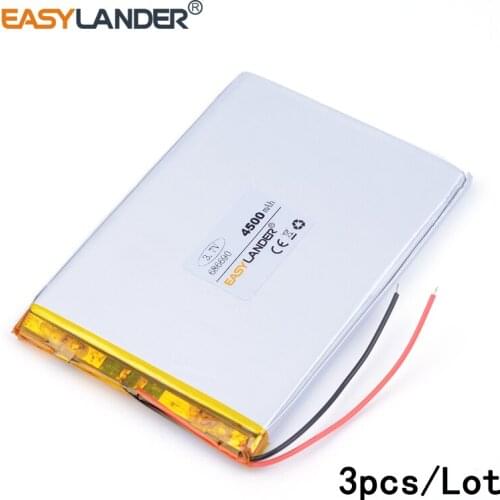 3pcs/Lot XHR-2P 2.54 4500mAh 3.7v lithium Li ion polymer rechargeable battery686690 student Tablet PC laptop cell phone speaker