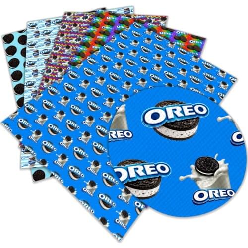 30 cm x 136 cm Biscuit Pattern Printed Synthetic Faux Leather Fabric Sewing DIY Bag Shoes Material L075