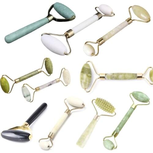 8 Style Double Head Facial Massage Roller Jade Face Slimming Body Head Neck Nature a Device Drop Shipping