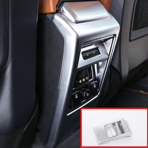 ABS Chrome Rear Seat Air Condition Outlet Cover Trim Sticker Auto Accessory For Land Rover Discovery Sport 2015-2017 Car-Styling