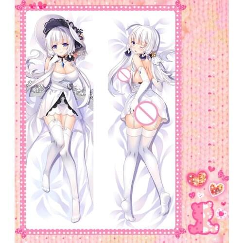 Anime Cartoon Azur Lane Bolster Hugging Peach Skin 2 Way Pillow Case Pillow Cover Pillowcase Gift 78068