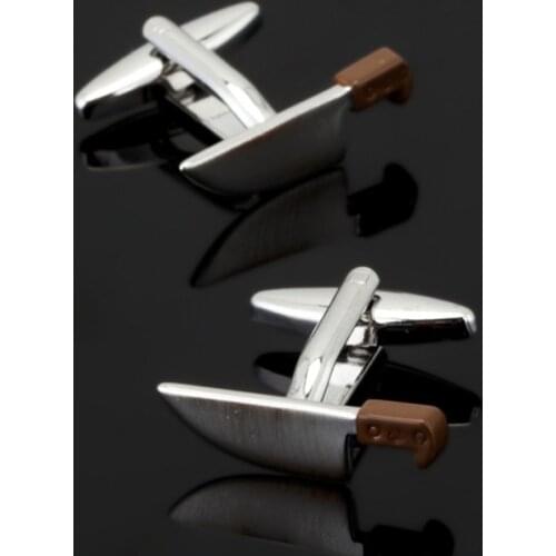 Free shipping, new silvery kitchen knife Cufflinks fashion mens shirt Cufflinks Exclusive Designer button gifts