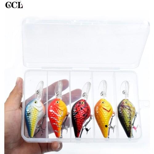 CCLTBA 5PCS/SET Plastic Box 9cm 11.5g Deep Water Long Diving Lip Crankbait Best Swimming Action Hard Plastic Fishing Lure Bait