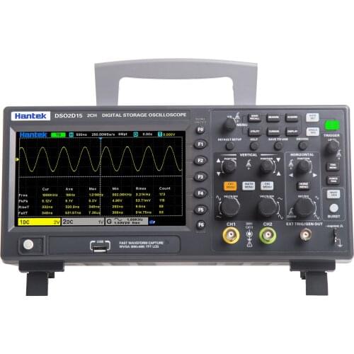 Hantek Digital Oscilloscope DSO2C10 2C15 2CH Storage Осциллограф 100M/1G Sampling DSO2D10 2D15 2CH+1CH With Signal Source