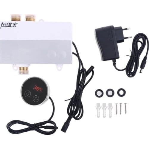 Digital Thermostatic Faucet Mixing Water Controller G1/2" Temperature Mixer Mixed Water Controller