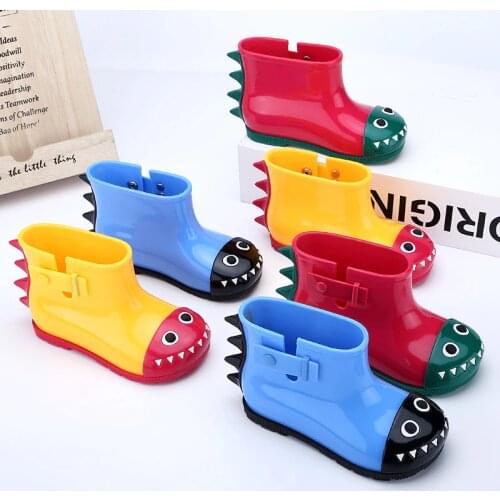 Children Rain Boots For Girls Boys Cartoon Animal Fashion Kids rain boots Rubber Antiskid Student Water Shoes 2-5Y B16