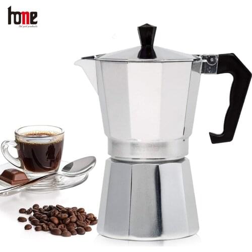 Geyser Coffee Maker Pots Moka Pot Italian Coffee Machine Espresso Aluminum Outdoor Stovetop Coffeeware Barista Accessoriest Tool
