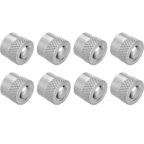 New 8pcs/set 8mm Valve Caps Metal Short Gasket Premium Tire Valve Cap Metal Car Wheel Tires Valves Tyre Stem Caps