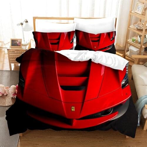 New 3D Printed Race Car Comforter Bedding Sets Boy Duvet Cover Set Quilt Cover Pillowcase 2/3 Pieces Bedroom Decoration