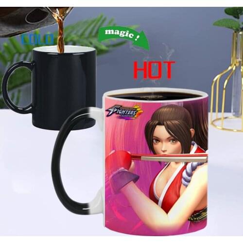 11oz Creative The King Of Fighters Ceramic Color Changing Cup Coffee Cow Milk Tea Cup Surprise Gift For Friends And Relatives