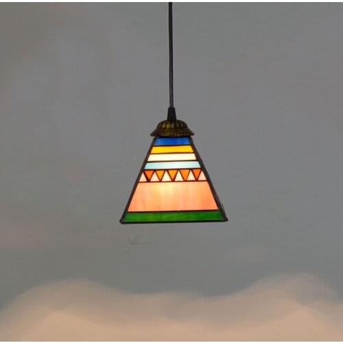 15cm Creative Tiffany Colored Glass Living Room Restaurant Bar Club Bar Bar Art Small Droplight American Style