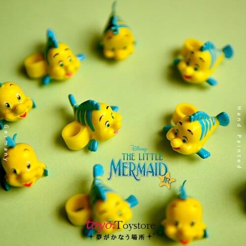 30pcs Disney Pencil Top Doll The Little Mermaid Flounder Figure Collectible Model Toy For Kids Gift