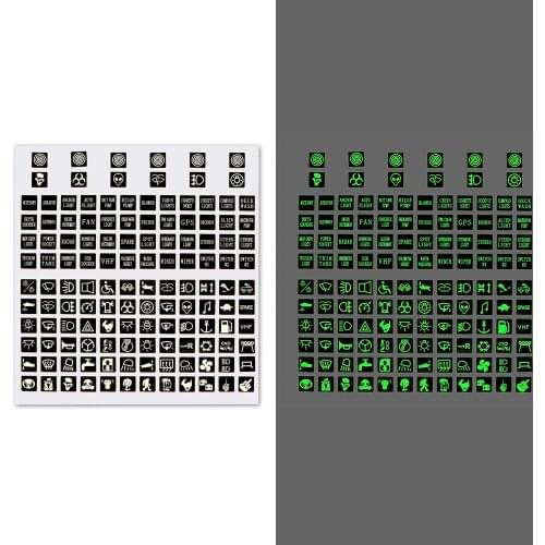 LEEPEE Rocker Switch Label Switches Relay Decoration Circuit Panel Decal Truck Instrument Decoration PVC Luminous Car Sticker