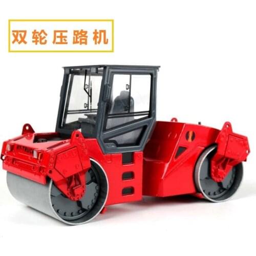 Alloy Die-cast mkd2 Car Models 1:25 Engineering Vehicles Toys for Children Imitation dual-drum roller Truck