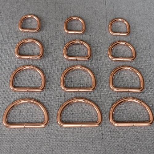 100 Pcs/Lot 15mm 20mm 25mm 32mm Metal High Quality Chain D Ring Buckle Hand Bag Purse Strap Belt Dog Collar Clasp DIY Heavy DR4m