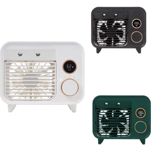 Mini Air Conditioner Air Cooler Fan Night Light Portable Air Conditioner with Spray for Home Air Cooling Fan