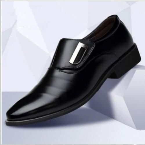 Pop New Mens Vogue British Style Pointed Toe Wedding Business Leather Formal Dress Shoes Summer Flats Shoes Oxfords Men u90