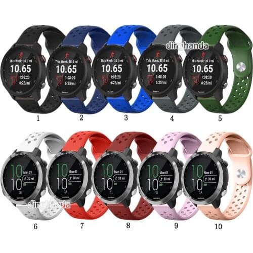 20MM Wrist Soft Silicone Replacement Band Strap For Garmin Vivoactive 3 /Venu Sq /Venu/forerunner245 245M 645 645M/Vivomove HR