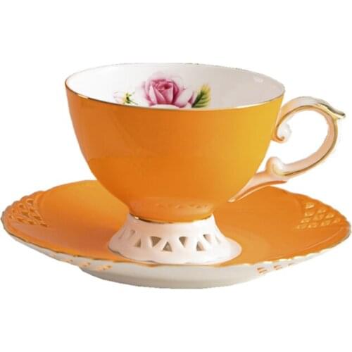 Traditional Chinese Tea Cups Set Royal Bone China Creative Ceramic Cup Set Coffee Mug Flower Small Xicara Drinkware EB50BD