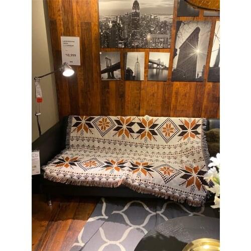 Retro chimayo navajo geometric blanket outdoor picnic mats ethnic style vintage blanket Indian totem blanket