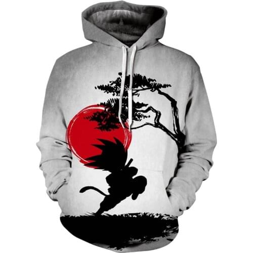Anime 2021 Pocket Hooded Sweatshirts Kid Goku 3D Hoodies Pullovers Hoody Men Women Outerwear New Hoodie Sweatshirts