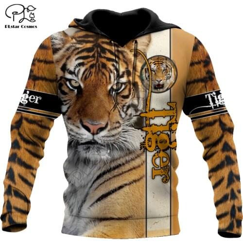 PLstar Cosmos Beautiful Tiger 3D Printed Animal Hoodies Sweatshirts Zip Hooded For Men And Women Casual Streetwear Style-T16